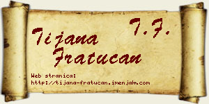 Tijana Fratucan vizit kartica